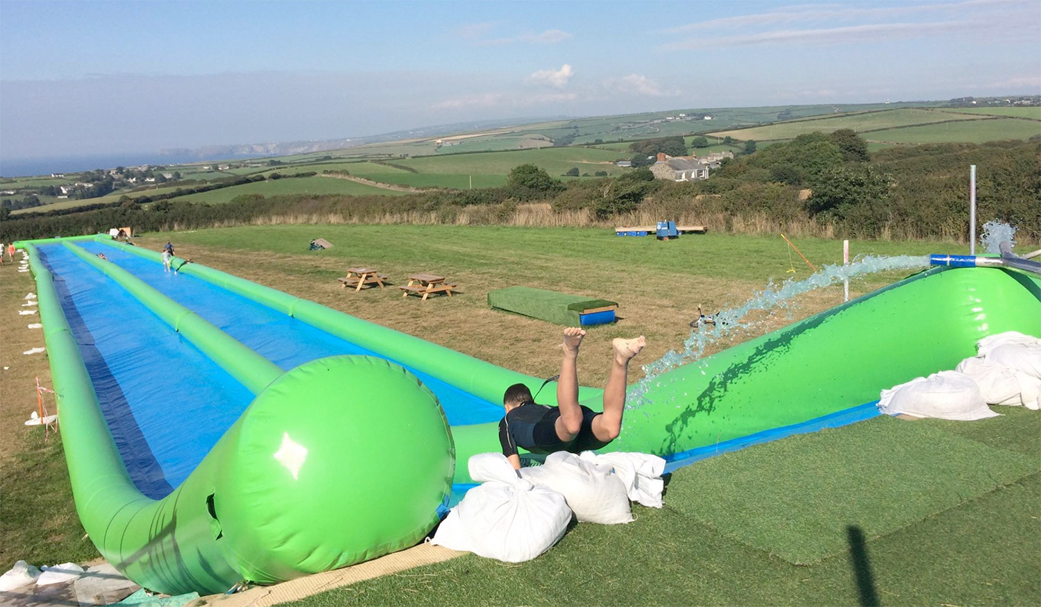 North Cornwall Giant Slip and Slide, 10 minutes from Penolver Lodge